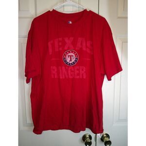 MLB Texas Rangers Baseball T-Shirt Red Team Logo Athletic Sports Fan Apparel 2XL